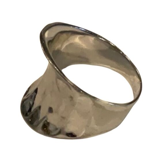 Modern Hammered Ring - Picture 6 of 10